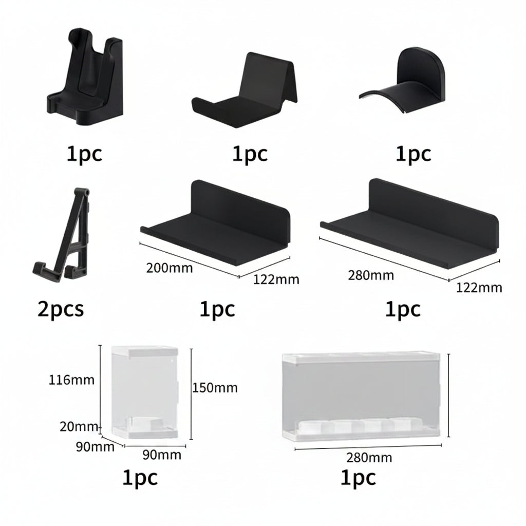 Pegboard de Pared sin Taladro para Gaming y Almacenamiento Decorativo