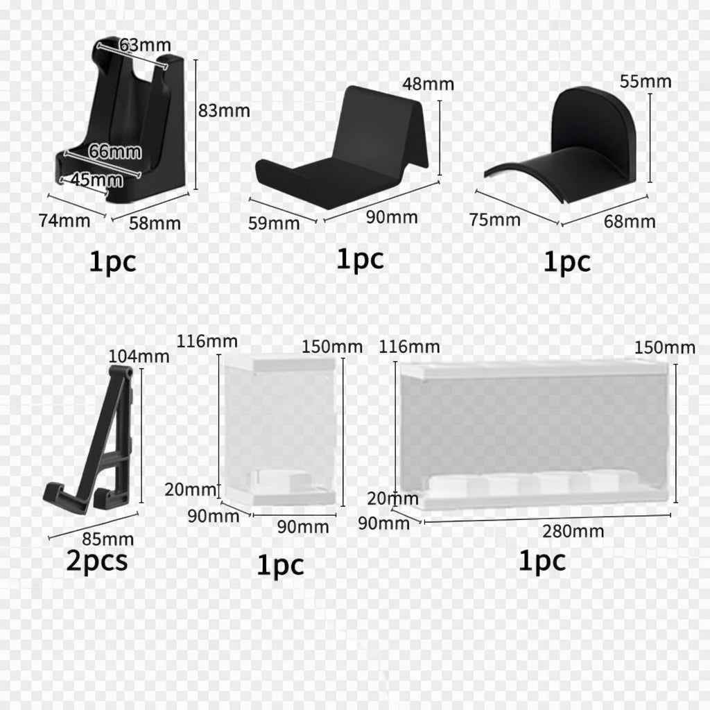 Pegboard de Pared sin Taladro para Gaming y Almacenamiento Decorativo