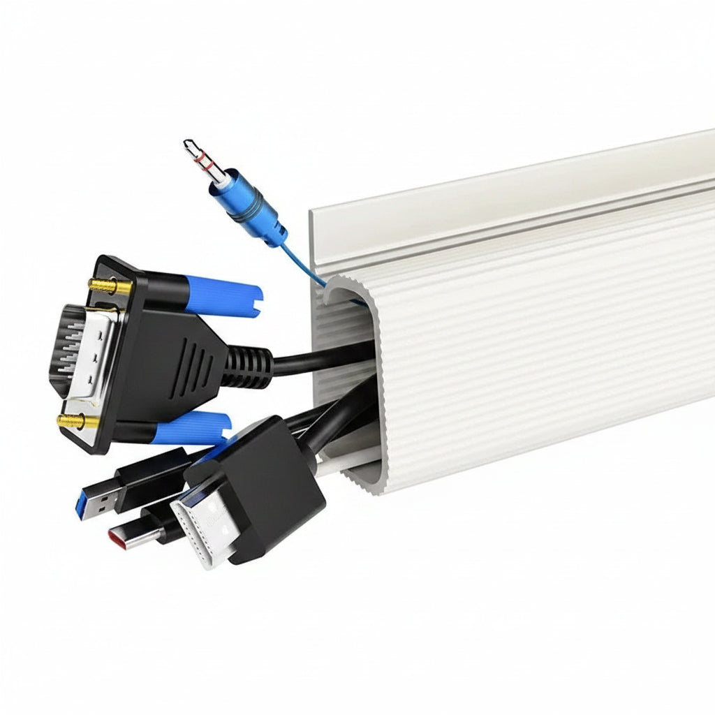 Canaleta Adhesiva Organizadora de Cables 40cm para Hogar y Oficina